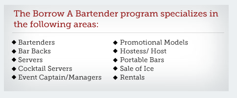 Borrow A Bartender Franchising - Own your own business today!